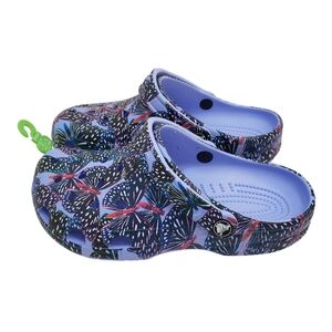 CROCS Clogs Women's Classic Butterfly Size 8 Moon Jelly / Multi NWT